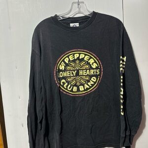 Black Long Sleeve Beatles Graphic Tee